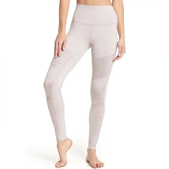 Alo Yoga High Waist Moto Leggings in Muted Purple Dusk Size S - Picture 1 of 11